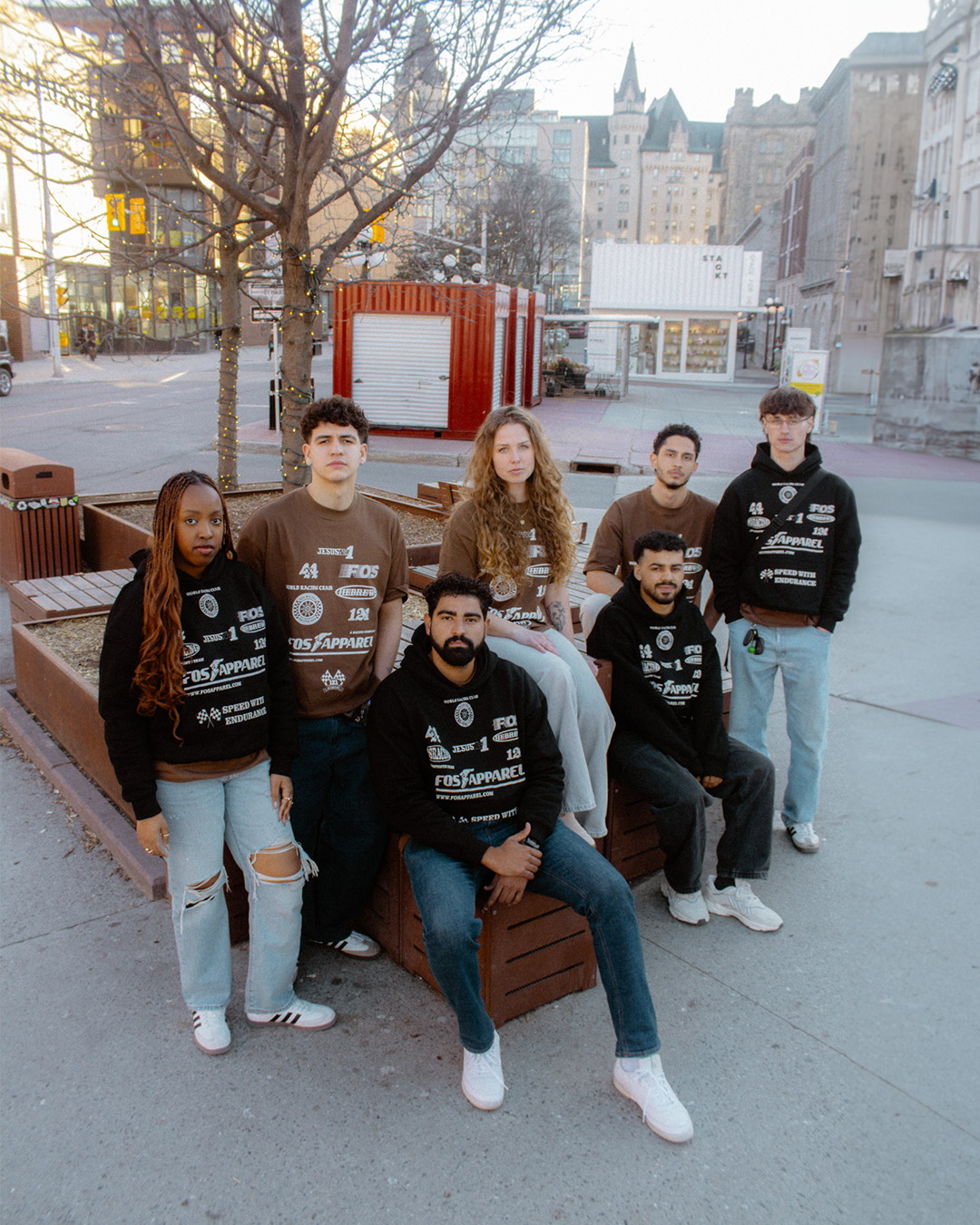 HEBREWS 12:1 BROWN TEE